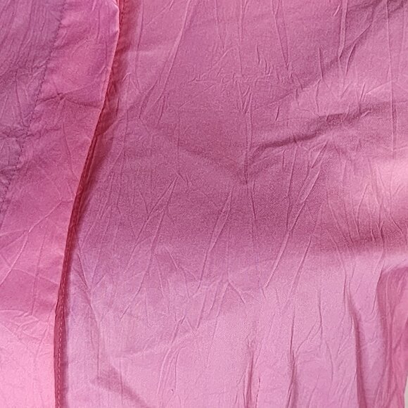 Farinaz Taghavi Pink Imported Cotton Poly Fancy Cuff LS Button Up Dress Top Sz 2 - Picture 8 of 16